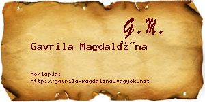 Gavrila Magdaléna névjegykártya